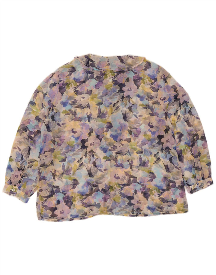 French Connection Dame Se Through Shirt Bluse UK 10 Small Multicolored