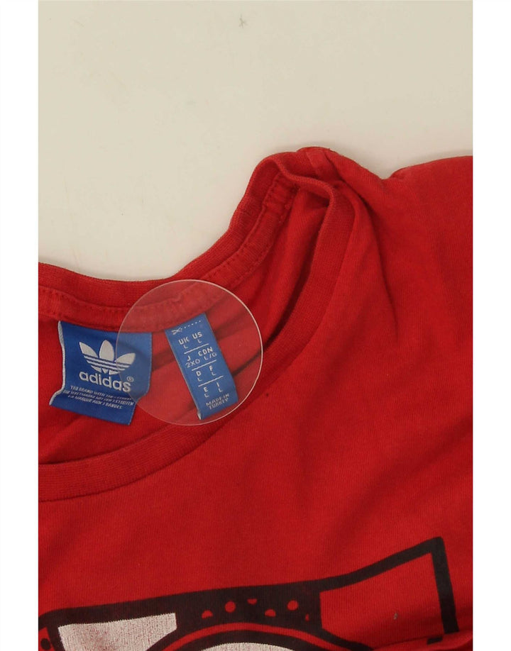 Adidas Herre Grafisk T-Shirt Top Stor Rød