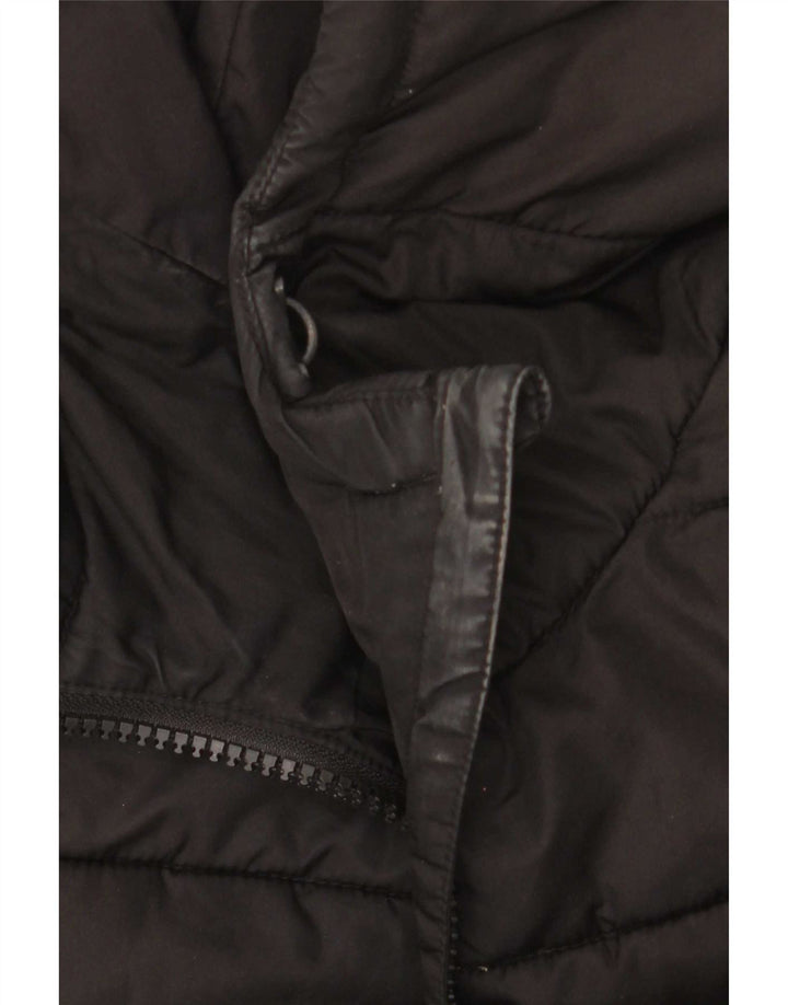 Superdry Polstret hættejakke til kvinder UK 12 Medium Sort Polyester