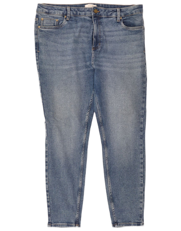 Joules Dame Skinny Jeans UK 18 XL W38 L28 Blå Bomuld