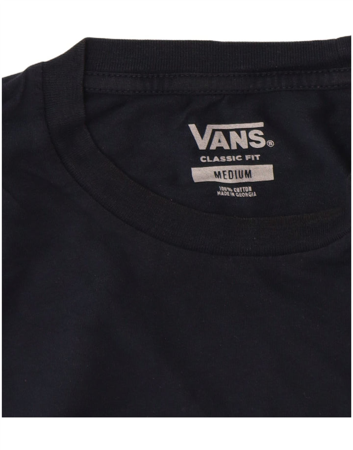 Vans Herre Classic Fit T-Shirt Top Medium Marineblå Bomuld
