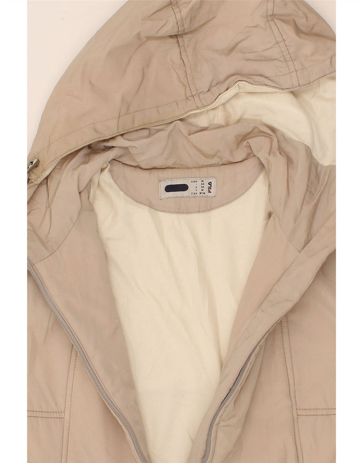 FILA Womens Hooded Windbreaker Jacket UK 14 Medium Grey Vintage Fila and Second-Hand Fila from Messina Hembry 