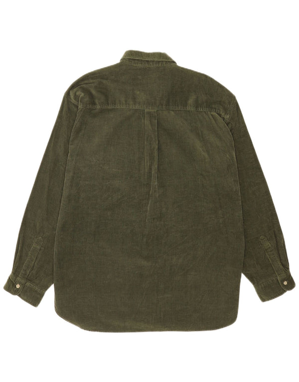 CLASSIC Herre fløjlsskjorte UK 45/46 XL Grøn Bomuld