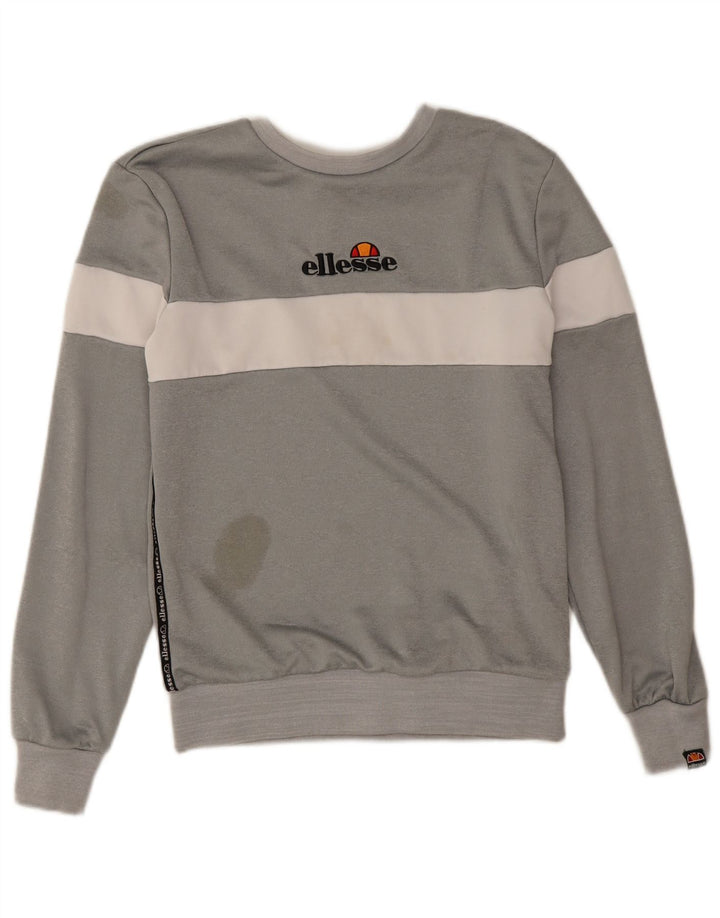 Ellesse Herre Grafisk Sweatshirt Jumper Lille Grå Colourblock Polyester