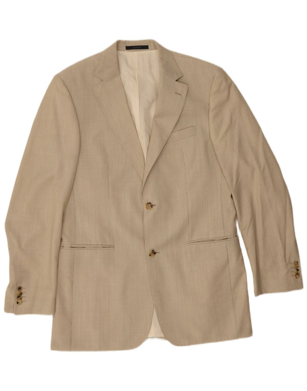 Joop Herre 2-knaps blazerjakke IT 48 Medium Beige Pinstripe Virgin Wool