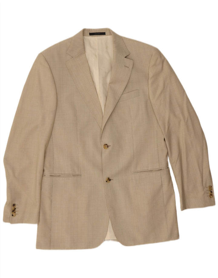Joop Herre 2-knaps blazerjakke IT 48 Medium Beige Pinstripe Virgin Wool