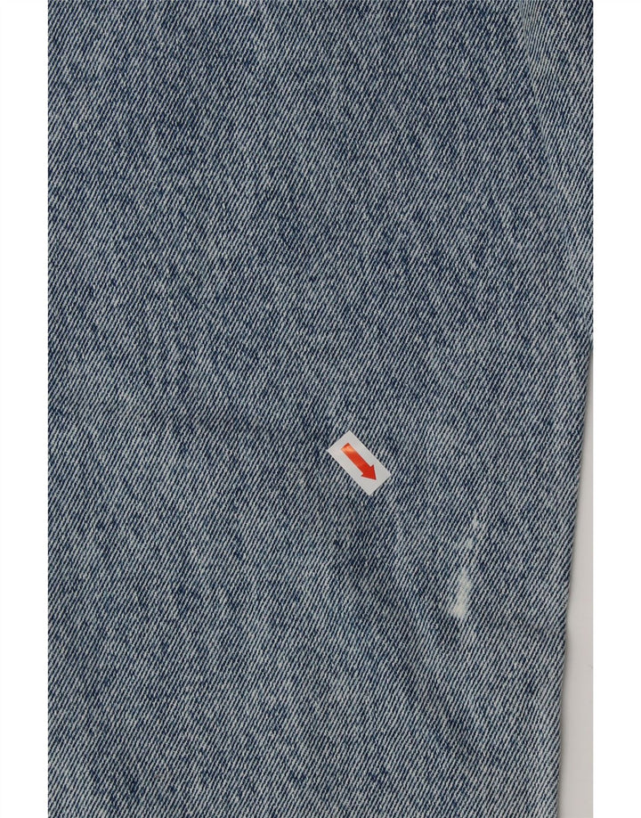 VINTAGE Kvinder tilspidsede højtaljede jeans UK 6 XS W25 L25 Blå Bomuld