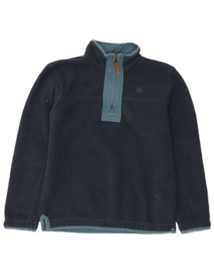 Fedt ansigt drenge lynlås hals fleece trøje 10-11 år marineblå polyester