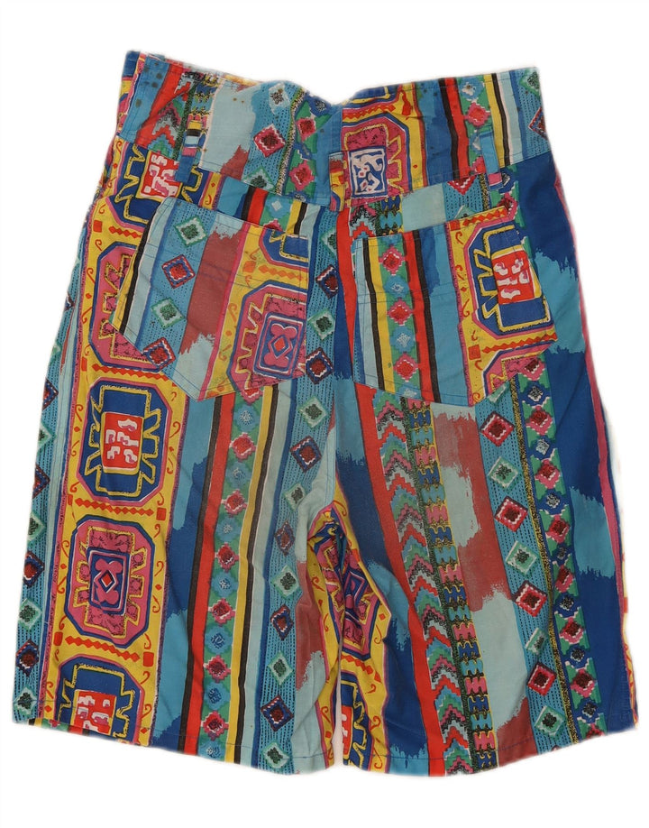 Vintage Bermuda-shorts til kvinder W30 Medium Flerfarvet Geometrisk