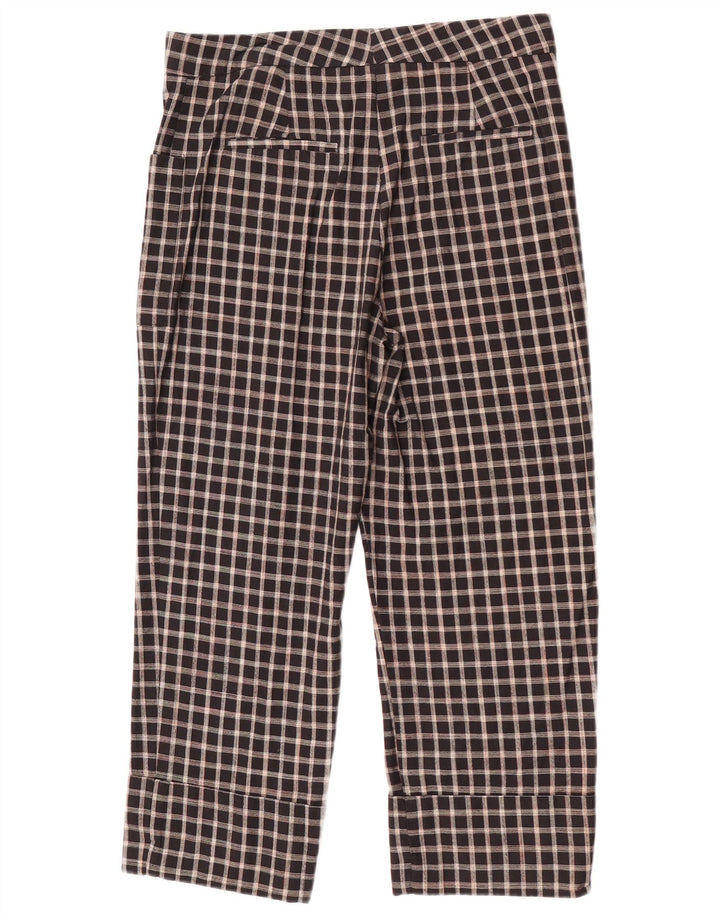 Zara Womens Cropped Trousers Medium W28 L23 Sort ternet bomuld