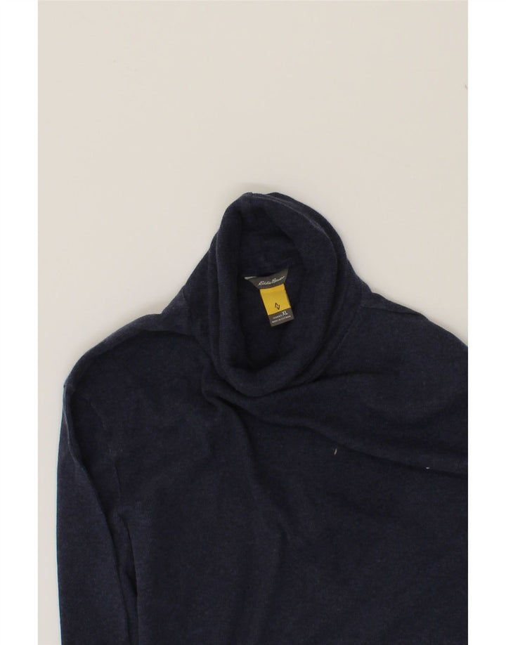 EDDIE BAUER Womens Roll Neck Jumper Sweater UK 18 XL Navy Blue Vintage Eddie Bauer and Second-Hand Eddie Bauer from Messina Hembry 