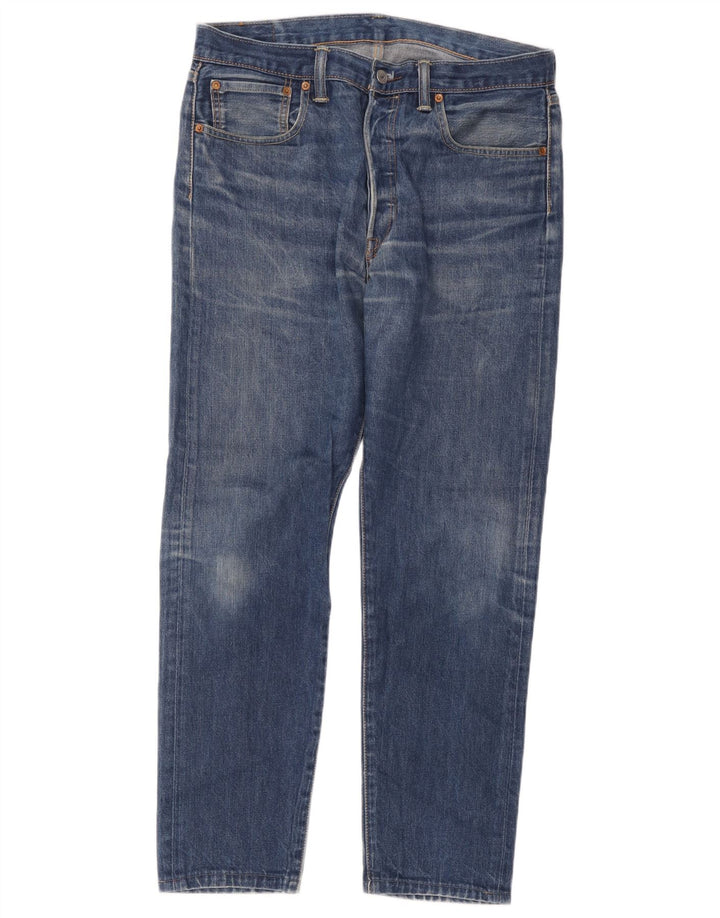 Levi's Herre 501 lige jeans W34 L27 blå bomuld
