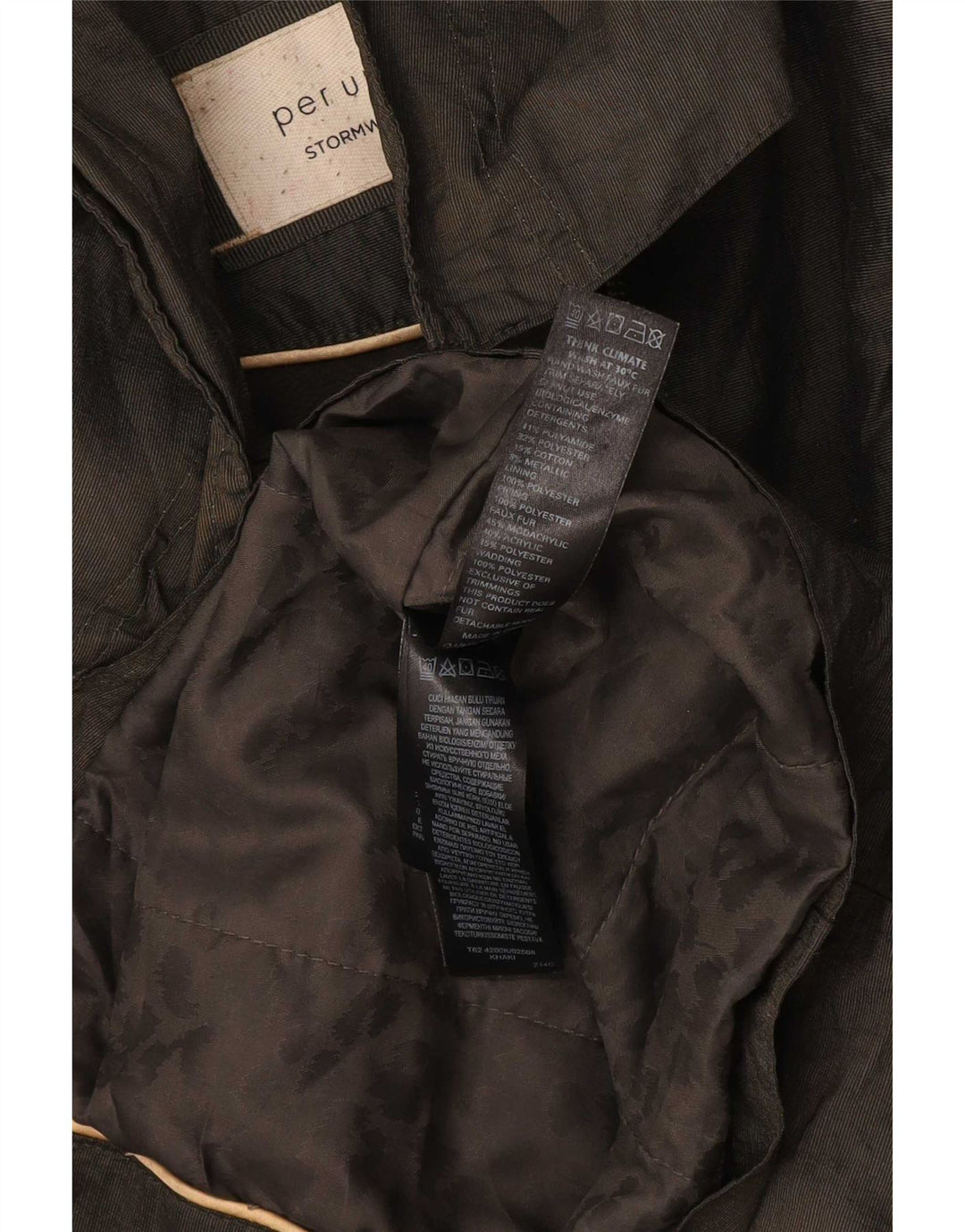 Marks & Spencer Dame Per Una Hætte Military Jacket UK 10 Small Khaki