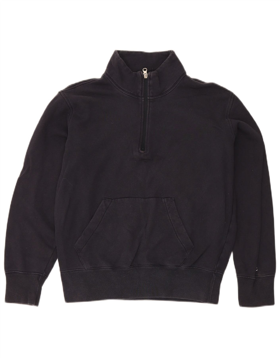 Champion Herre Zip Neck Sweatshirt Jumper Medium Navyblå Bomuld