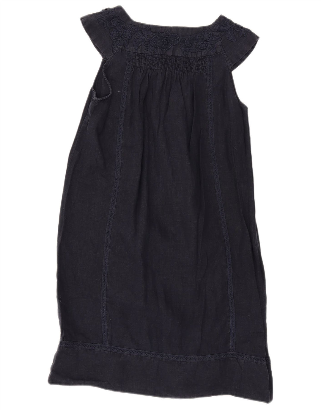Zara Dame Ærmeløs A-Line Kjole UK 12 Medium Navy Blue