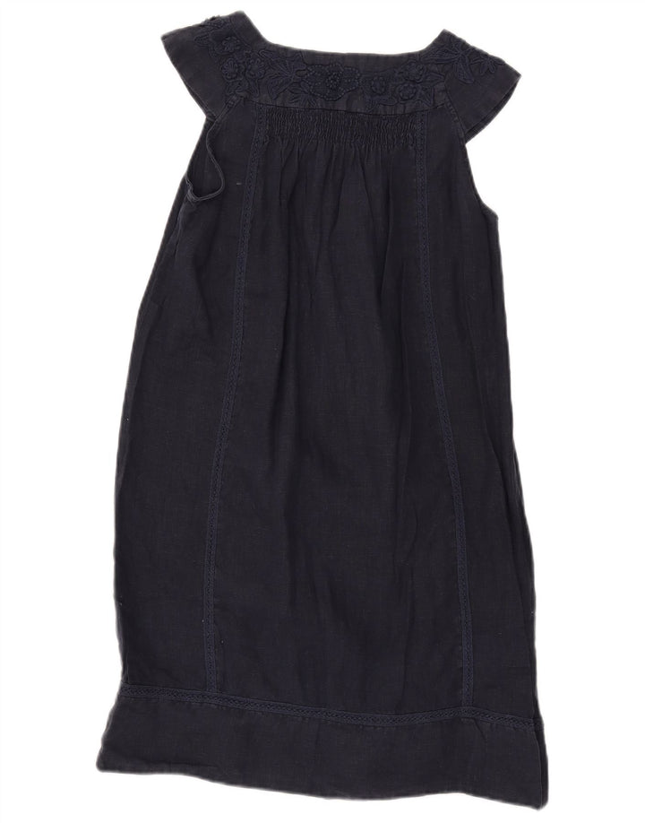 Zara Dame Ærmeløs A-Line Kjole UK 12 Medium Navy Blue