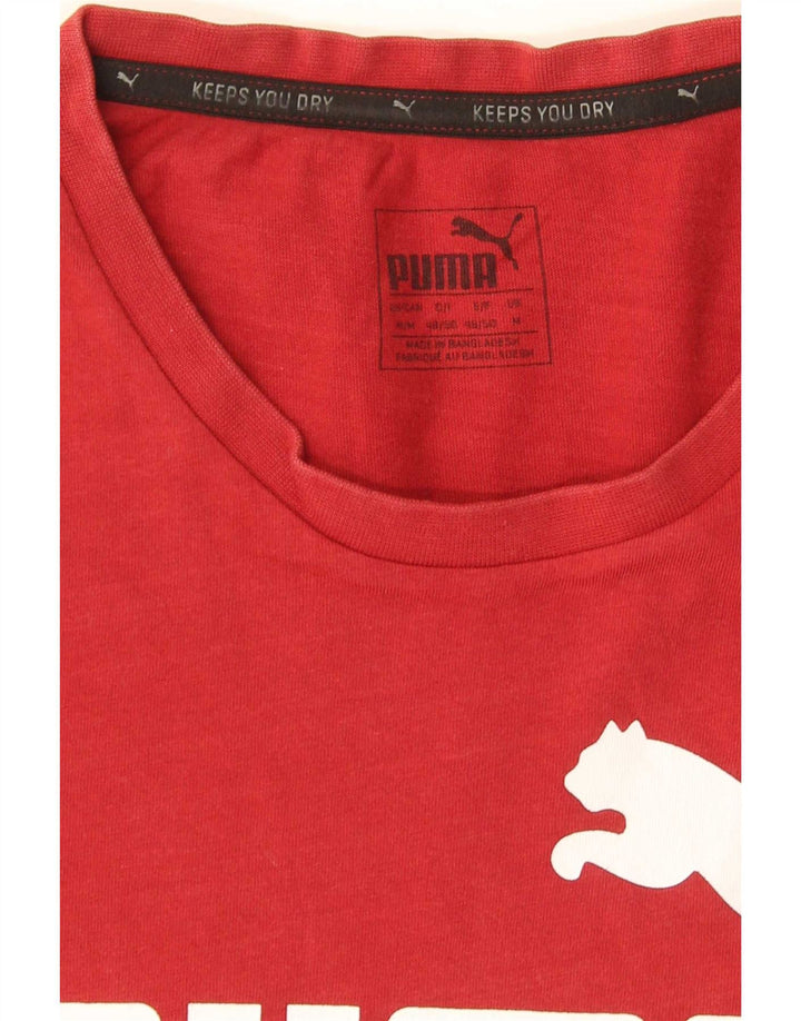 Puma Herre Grafisk T-Shirt Top Medium Rød