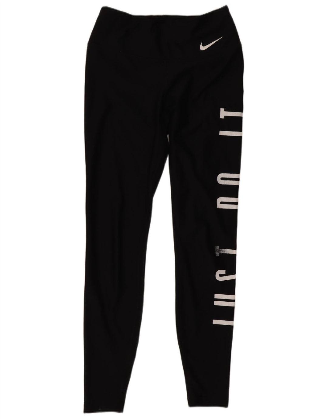 Nike Dame Dri Fit Grafiske Leggings UK 4 XS Sort Polyester