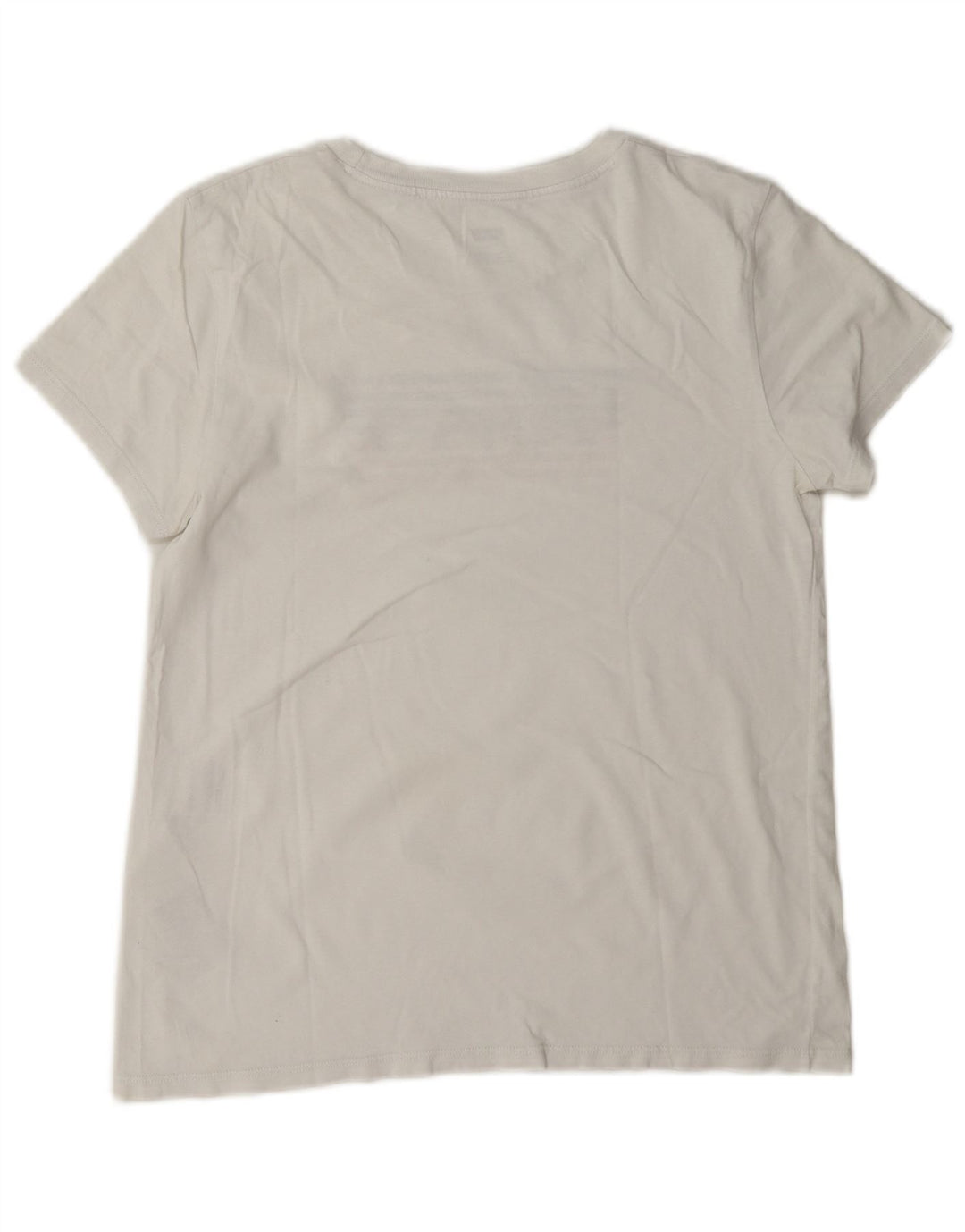 Levi's Dame Grafisk T-Shirt Top UK 14 Medium Hvid Bomuld