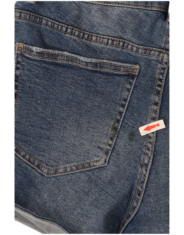 Zara Womens Distressed Denim Shorts EU 36 XS W26 Blå