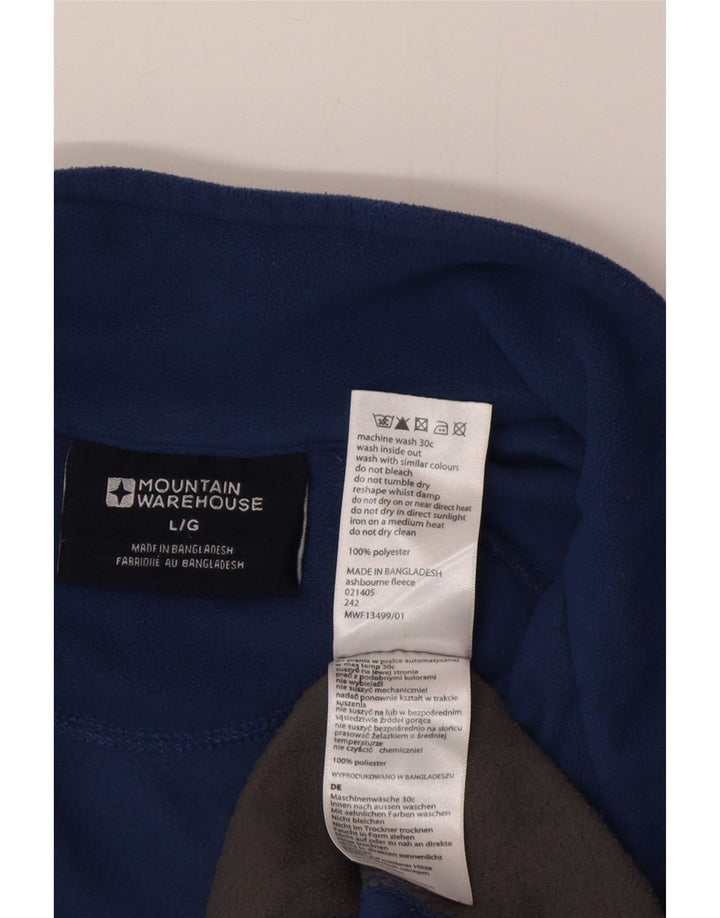 Mountain Warehouse Herre lynlås hals fleece jumper stor blå farveblok