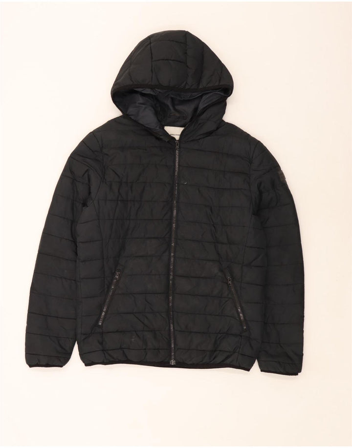 Jack & Jones Herre hættepolstret jakke UK 40 Stor sort polyester