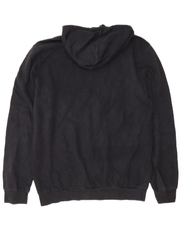 Adidas Herre Regular Fit Hoodie Jumper Large Sort Bomuld