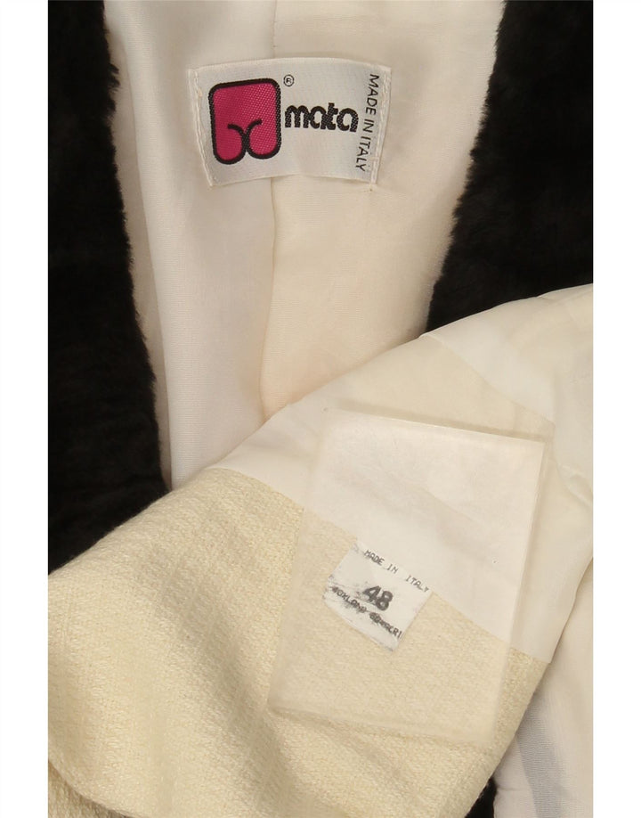 Vintage blazerjakke til mænd IT 48 Medium Off White Colourblock