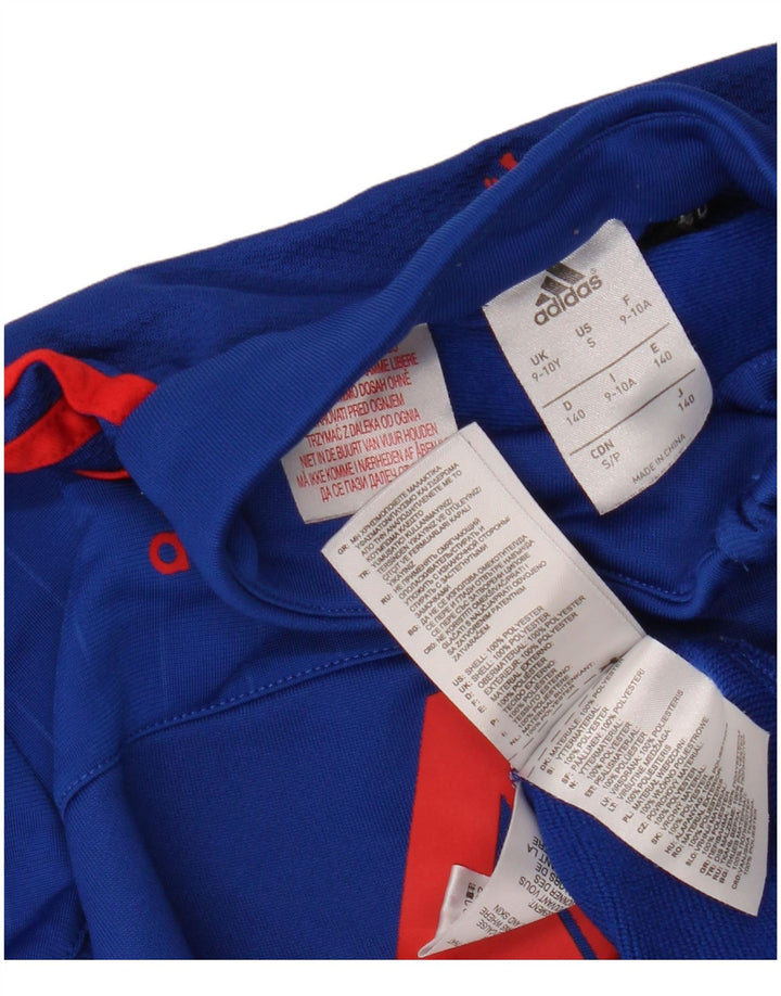 ADIDAS Boys Climacool Grafisk Pullover Træningsdragt Top 9-10 år Blå