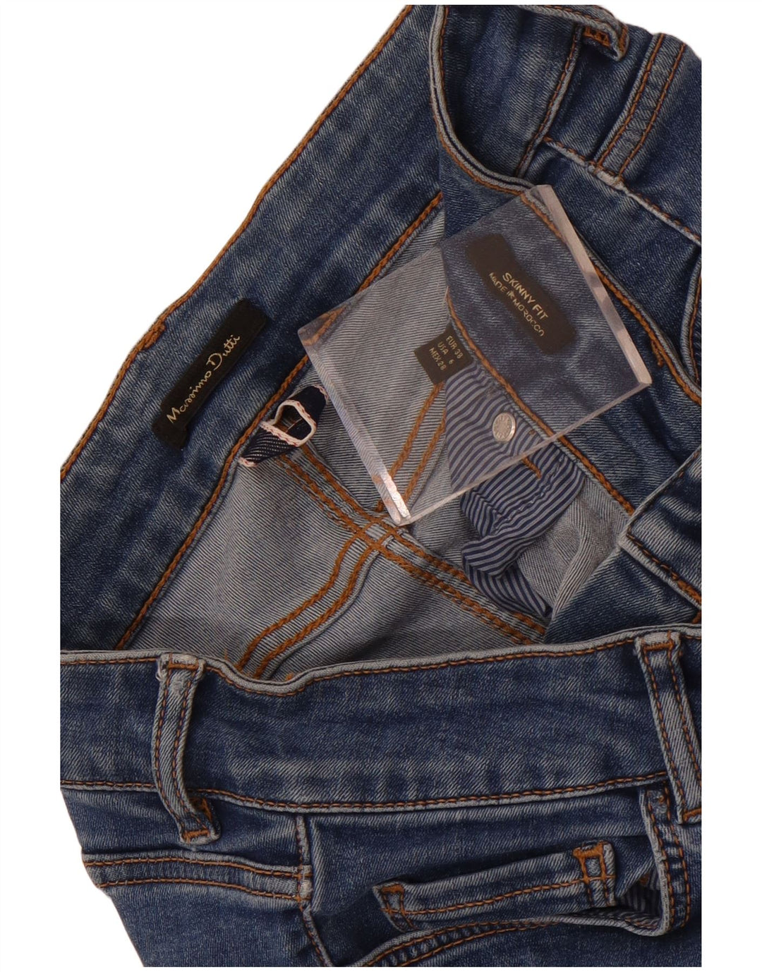 Massimo Dutti Dame Skinny Jeans EU 38 Small W28 L28 Blå