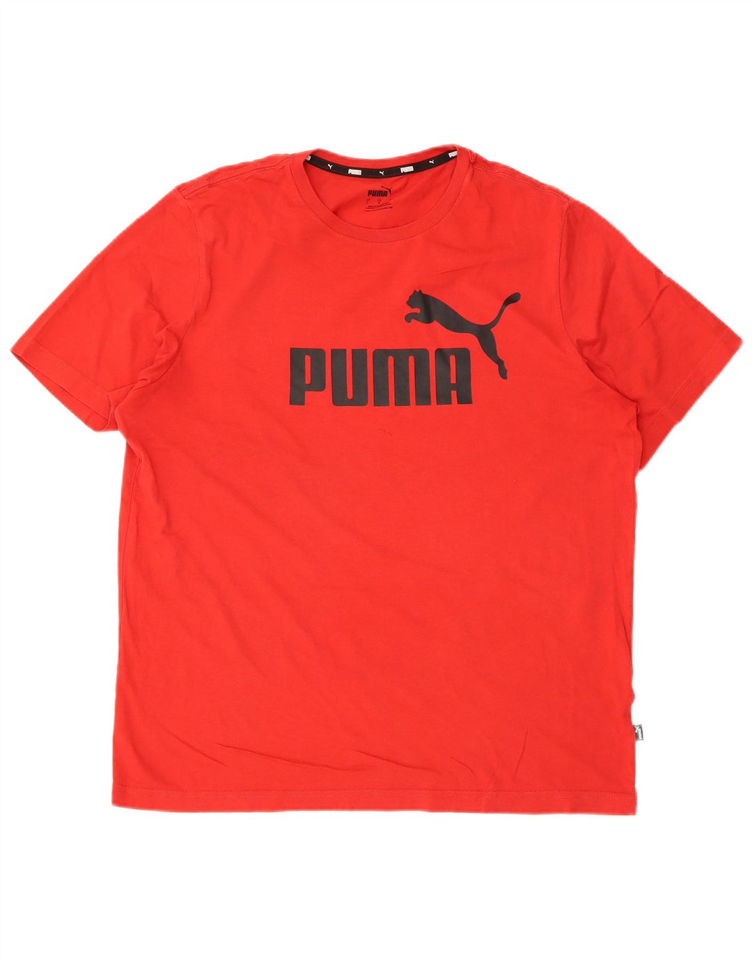 Puma Herre Grafisk T-Shirt Top Stor Rød