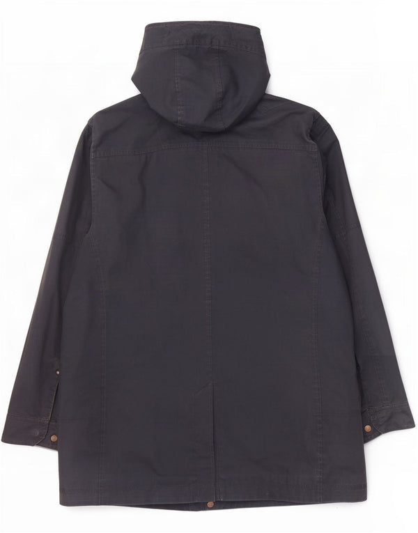 Timberland Herre Hooded Windbreaker Coat UK 44 2XL Navy Blue Cotton
