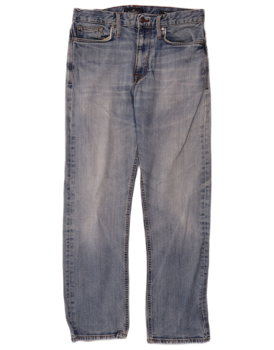 Marks & Spencer Herre Blue Harbor Regular Straight Jeans W30 L29 Bomuld