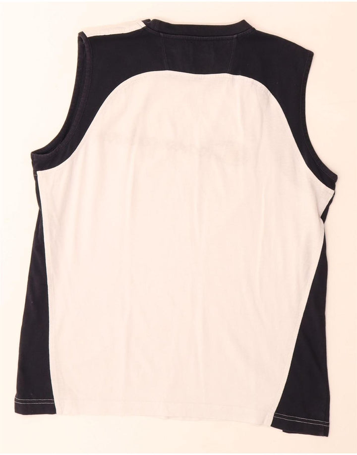 Champion Herre Grafisk Vest Top Stor Hvid Colourblock Bomuld