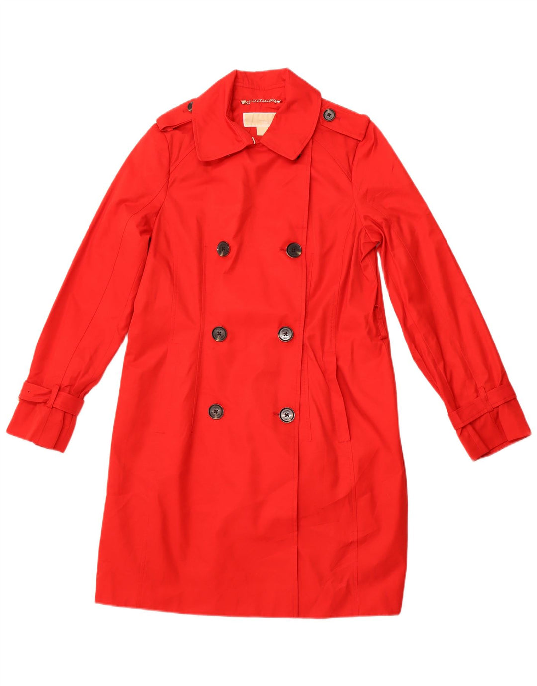 MICHAEL KORS Trench Coat til kvinder UK 12 Medium Rød Bomuld