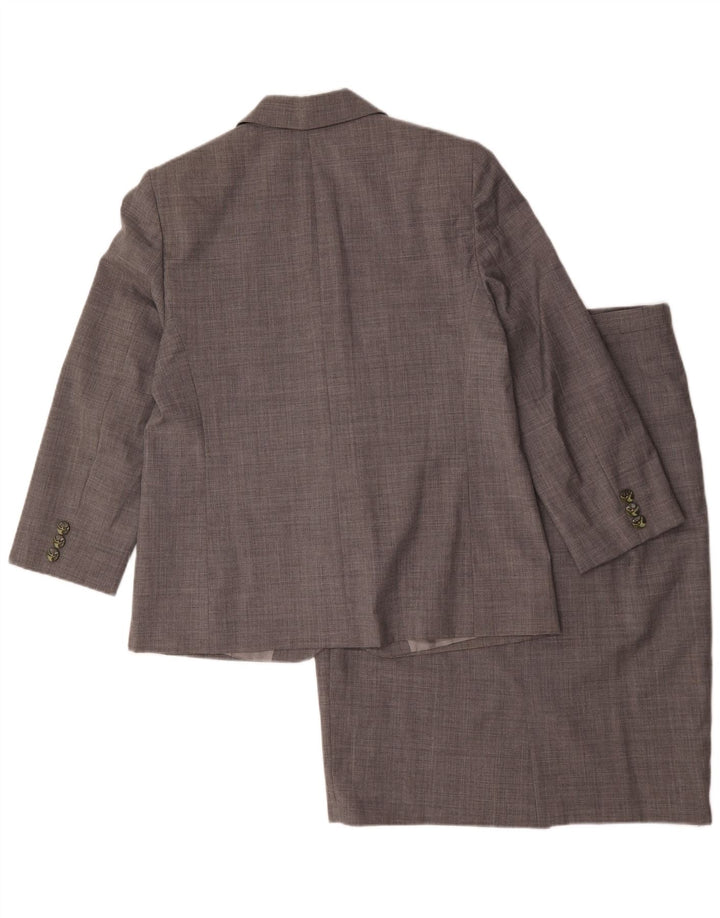 Luisa Spagnoli Dame 2 Knaps Nederdel Sæt IT 50 XL W36 Grå
