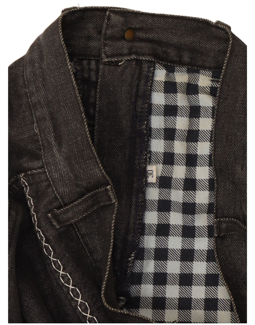 VINTAGE denimnederdel til kvinder W30 Medium Grey