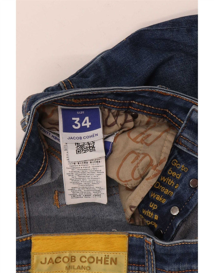 Jacob Cohen Herre Cropped Jeans W34 L25 Blå Bomuld