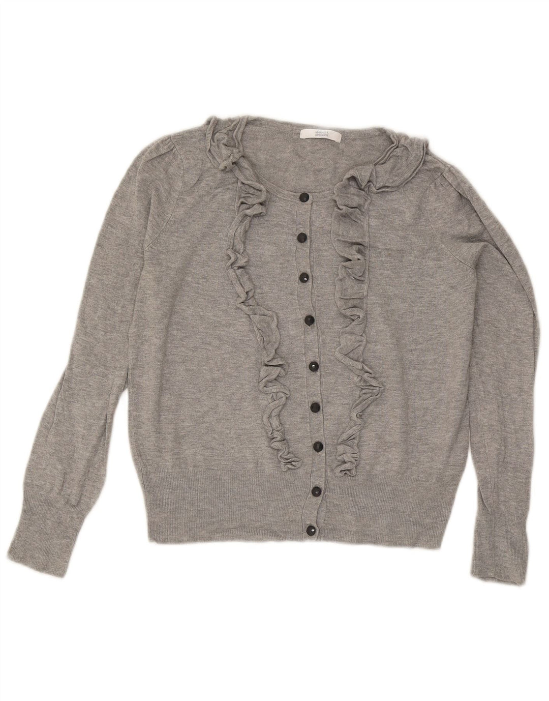 Marks & Spencer dame cardigan sweater UK 10 Small Grey Flecked