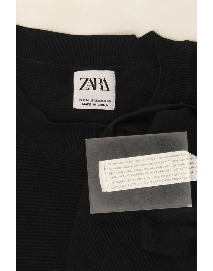 Zara Herre Top Langærmet Medium Grøn Bomuld