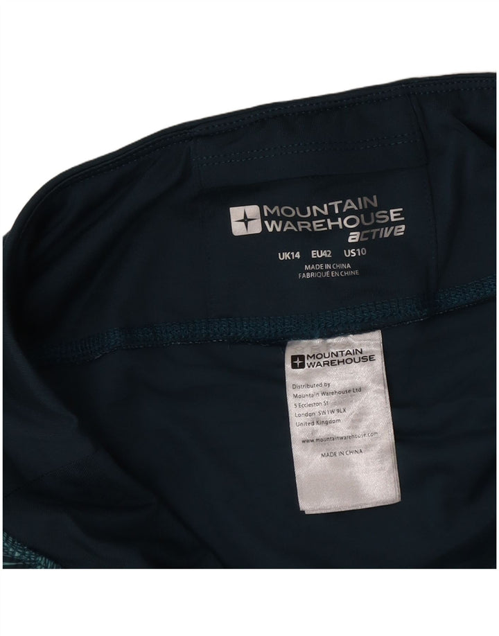 Mountain Warehouse Dame abstrakt mønster sportsshorts UK 14 Large Green