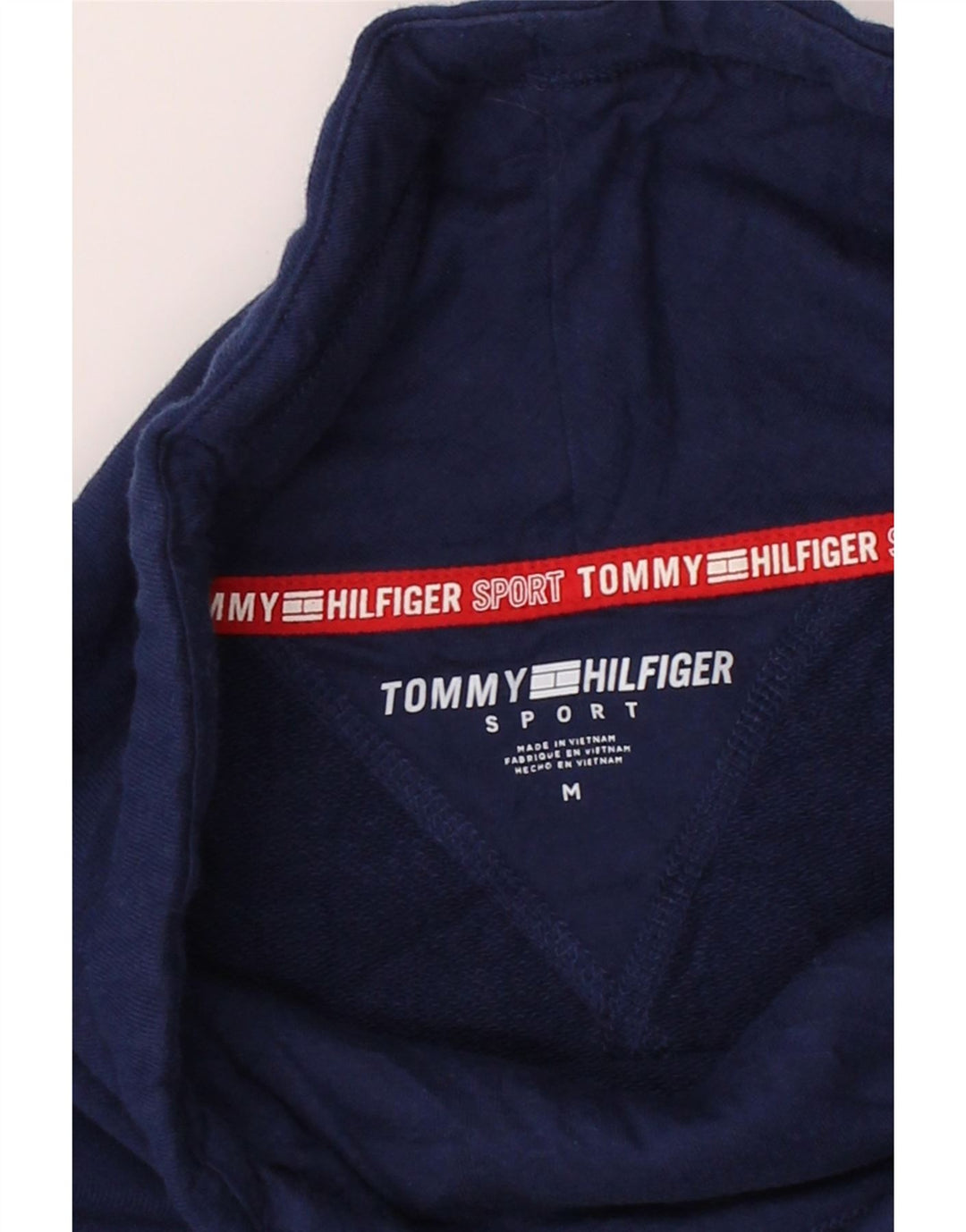 TOMMY HILFIGER Womens Sweatshirt Jumper UK 14 Medium Navy Blue Cotton Vintage Tommy Hilfiger and Second-Hand Tommy Hilfiger from Messina Hembry 