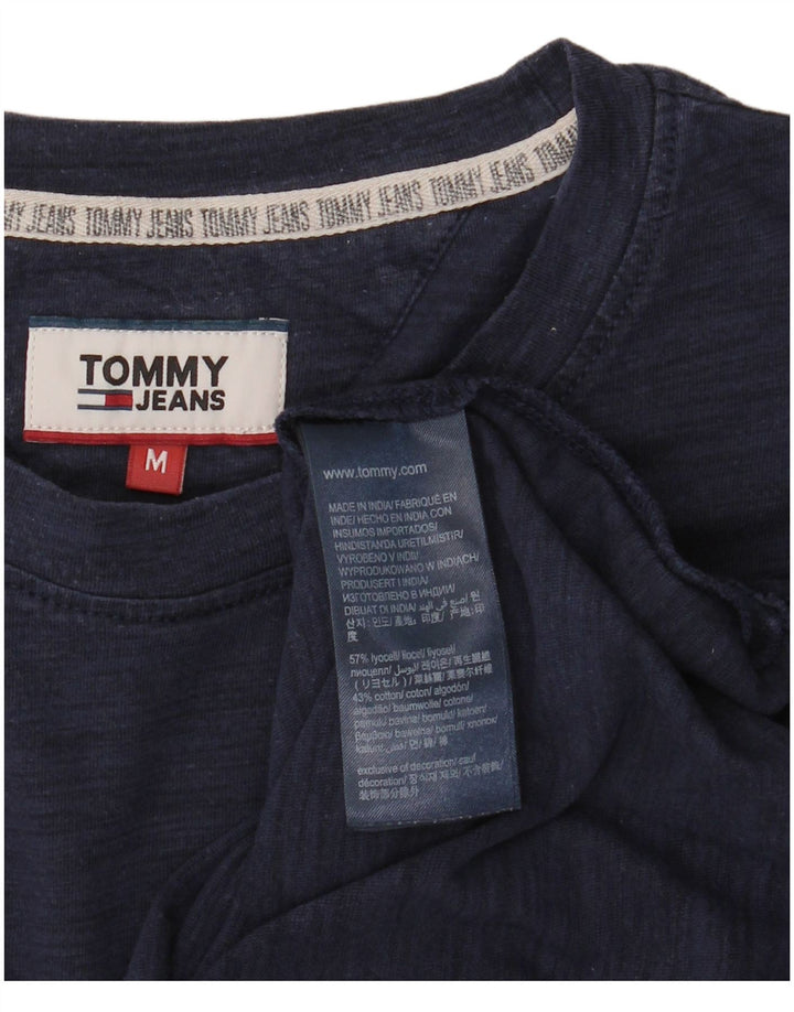 TOMMY HILFIGER Herre T-Shirt Top Medium Navy Blue Lyocell