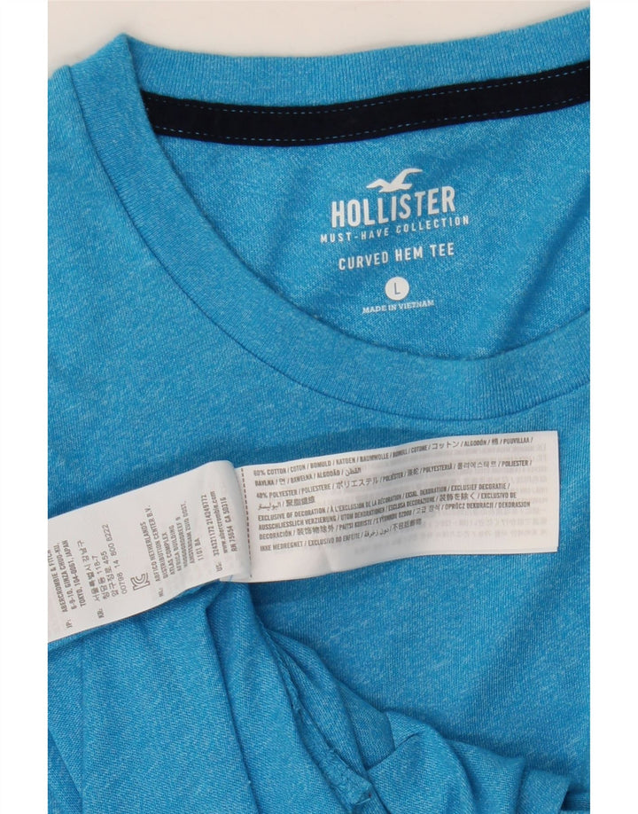 Hollister Herre T-shirt Top Stor Blå Bomuld