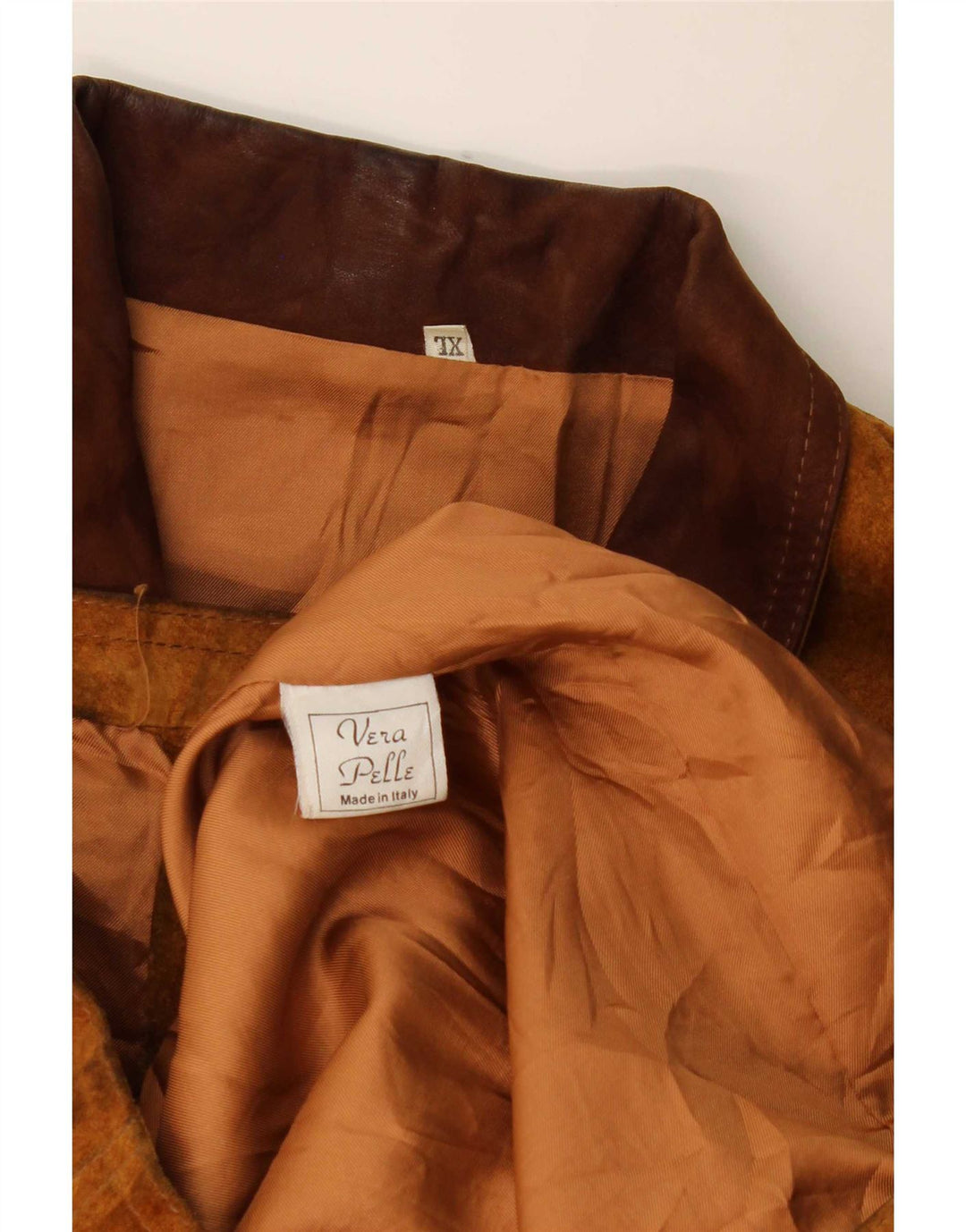Vintage herre ruskindsfrakke UK 42 XL brunt læder