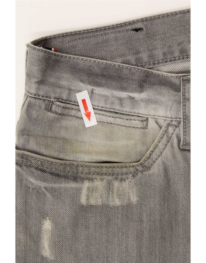 Armani Herre Distressed Straight Jeans W32 L29 Grå Bomuld