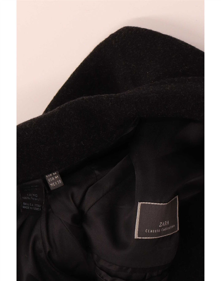 Zara Herre Overfrakke UK 38 Medium Sort Uld