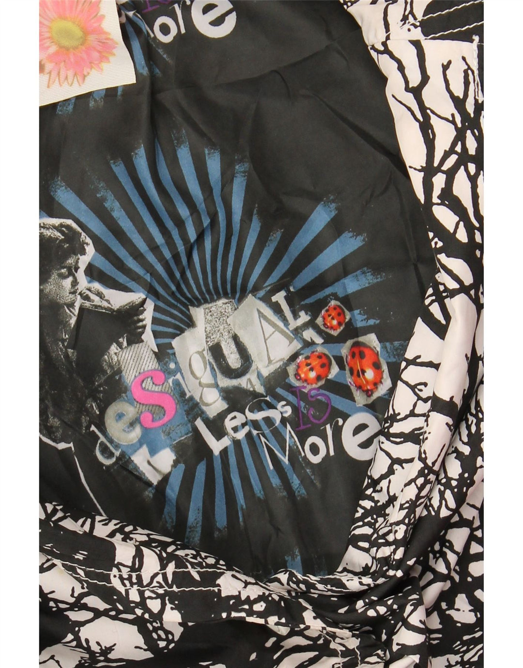 Desigual overfrakke til kvinder EU 42 Stor flerfarvet blomstret polyester