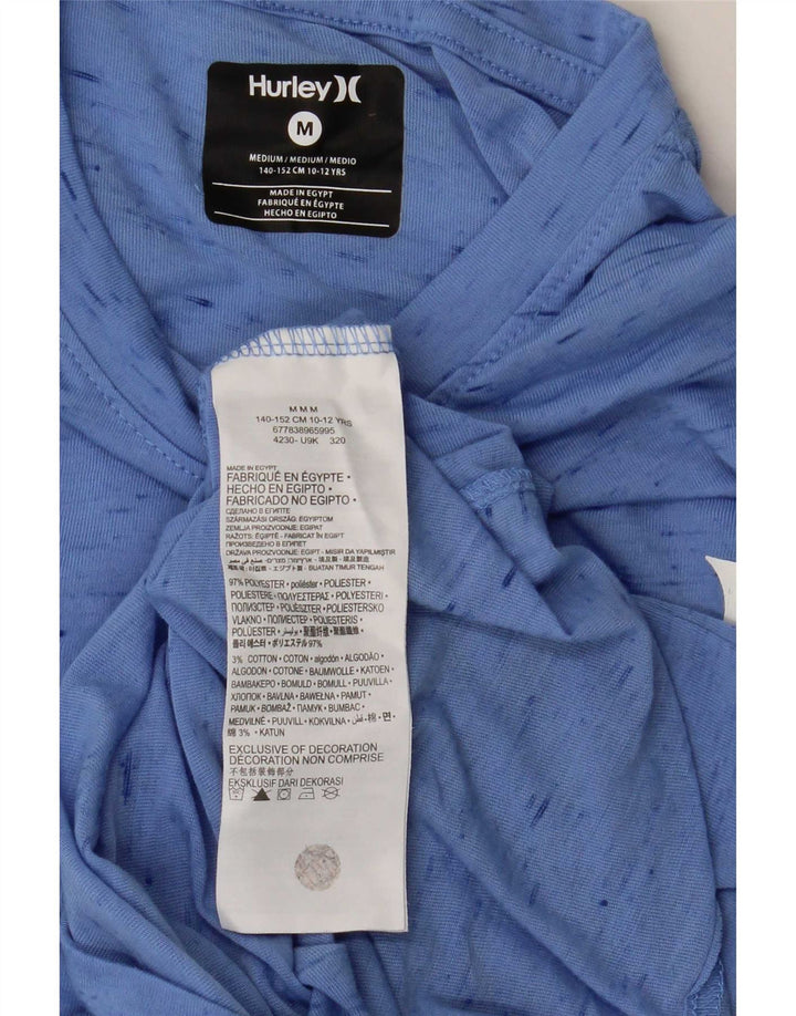 Hurley Boys Grafisk Top Langærmet 10-11 år Medium Blue Flecked