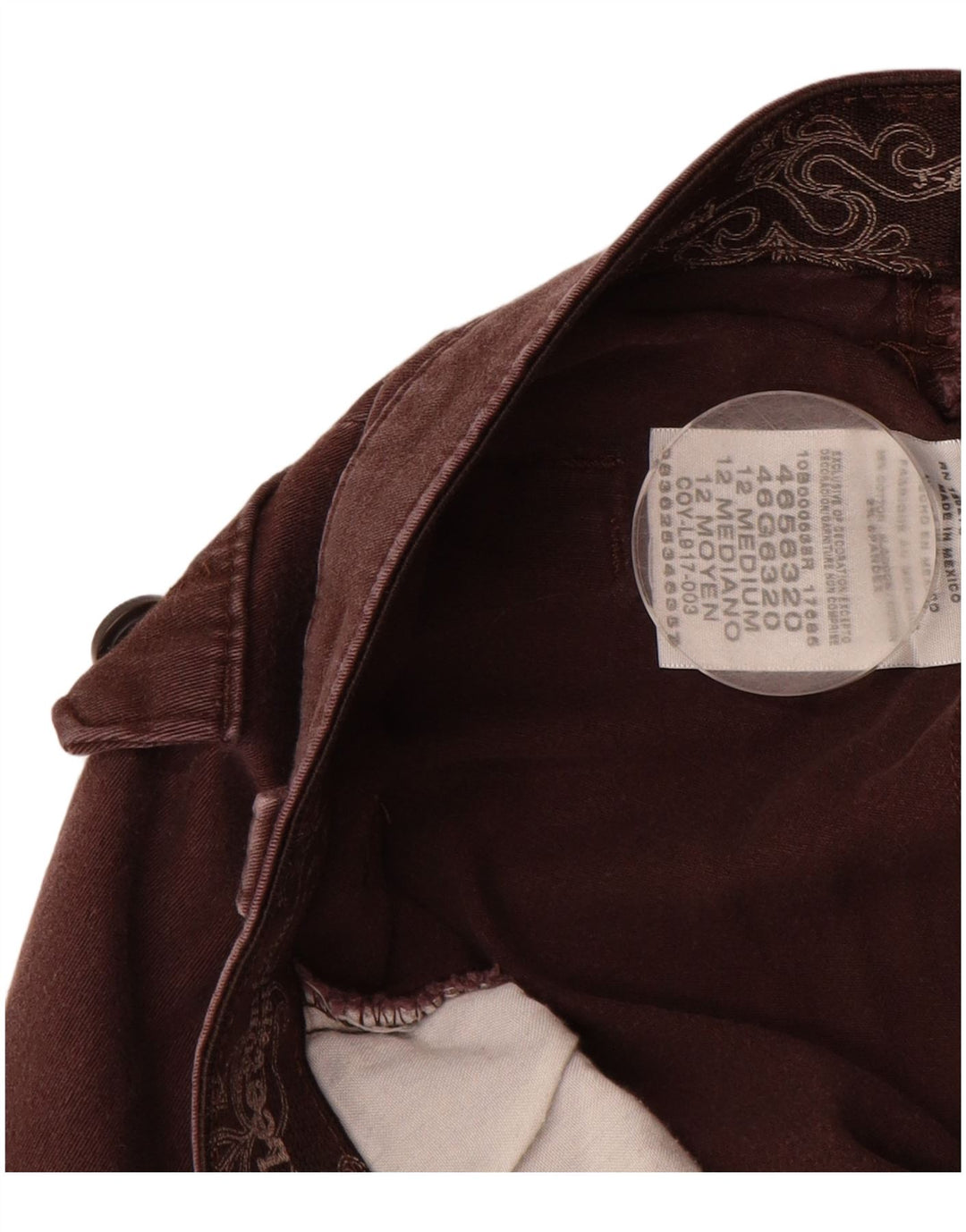 LEE Lige Casual Bukser til kvinder US 12 Large W32 L31 Brun Bomuld